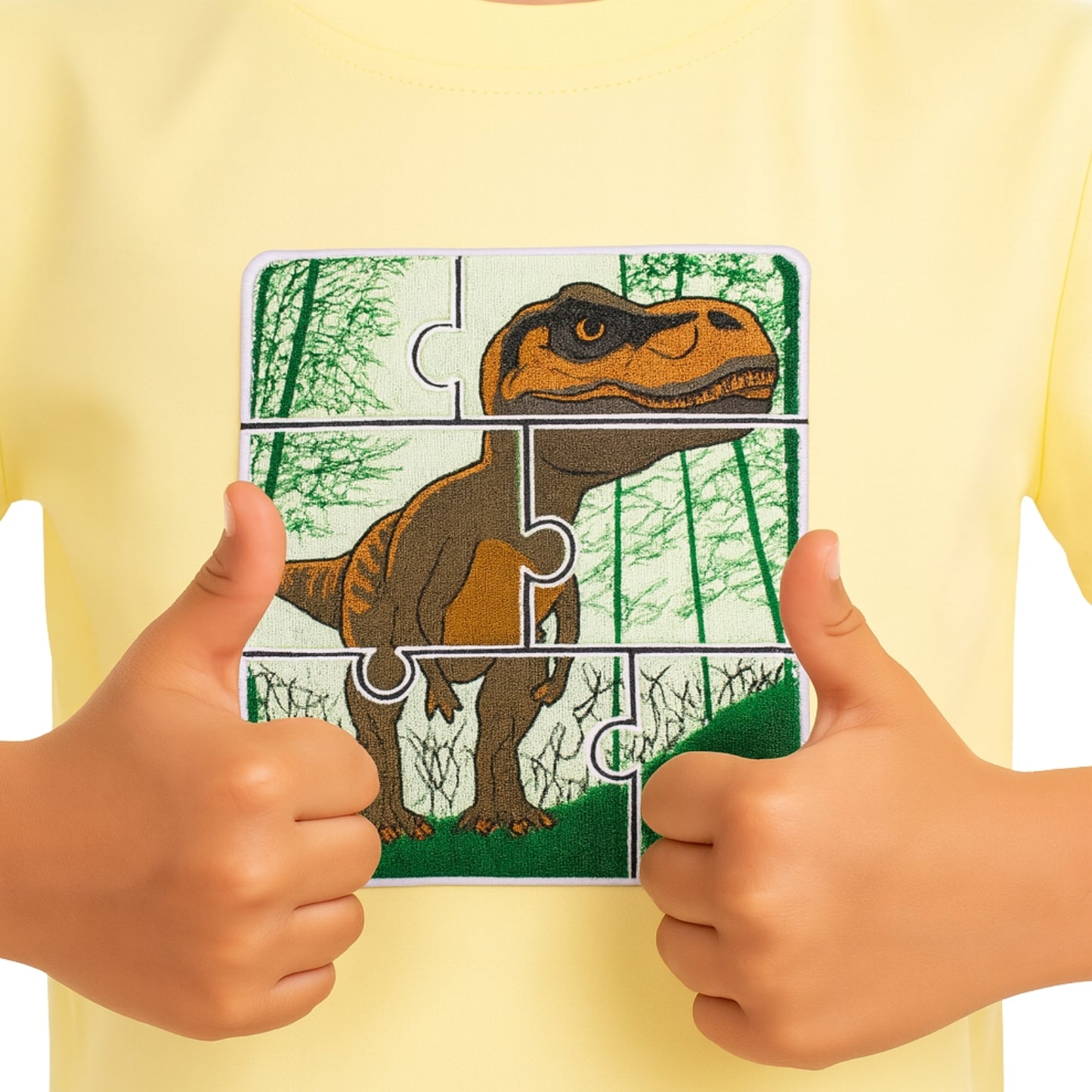 T-Shirt Puzzle Up T-Rex&Triceratops
