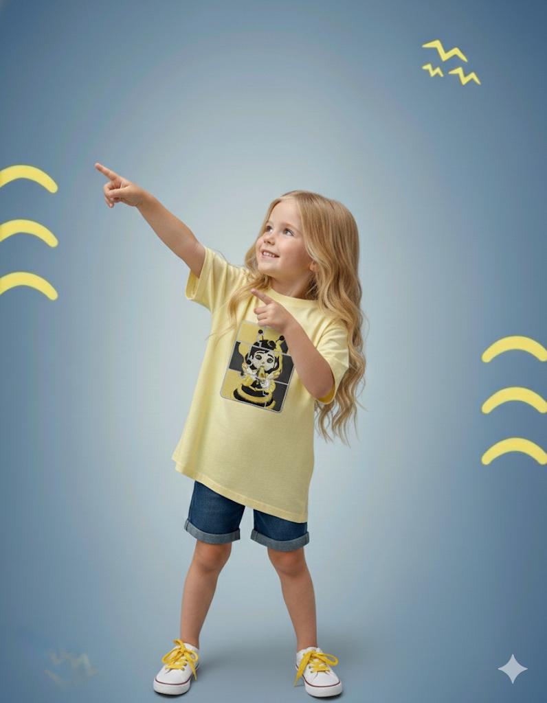 Puzzle-Up Unicorn&Bumblee Bee  Short Sleeve Shirt with additional puzzle patch for girls and boys with removable puzzle pieces, Mompokids, fun, interactive, machine washable, improves fine motor skills, fidget toy you can't loose