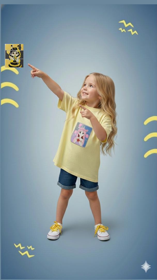 Puzzle-Up Unicorn&Bumblee Bee  Short Sleeve Shirt with additional puzzle patch for girls and boys with removable puzzle pieces, Mompokids, fun, interactive, machine washable, improves fine motor skills, fidget toy you can't loose