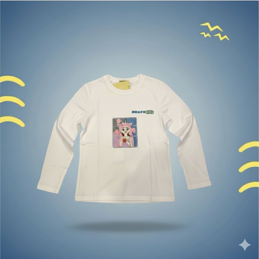 Puzzle-Up Unicorn&Bumblee Bee Long Sleeve Shirt with additional puzzle patch for girls and boys with removable puzzle pieces, Mompokids, fun, interactive, machine washable, improves fine motor skills, fidget toy you can't loose