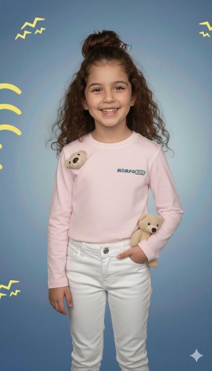 Футболка с длинными рукавами Snap-a-Plush с подвеской и съемным плюшевым мишкой для девочек и мальчиков, Mompokids, забавная, интерактивная, можно стирать в машинке, игрушка-антистресс, которую невозможно потерять.